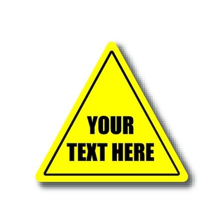 Ergomat 16in TRIANGLE SIGNS - Your Text Here / Custom DSV-SIGN 256 #0116 -UEN
